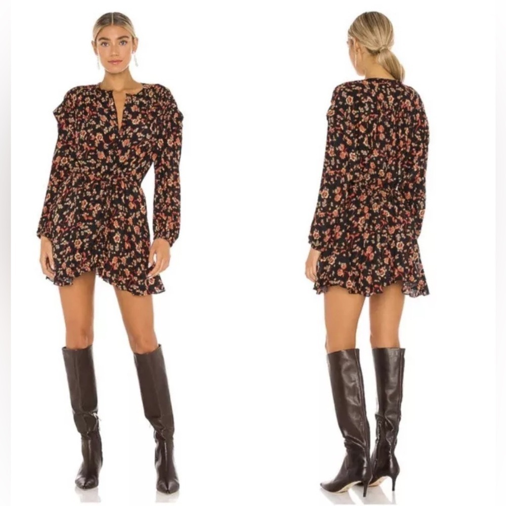 Free People Flower Fields Mini Dress in Dark Combo, Size XS